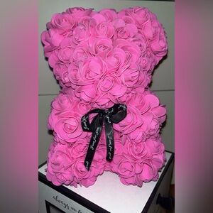 Pink Foam Rose Teddy Bear